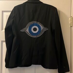 Hipchik Couture evil eye blazer size 8 - EUC